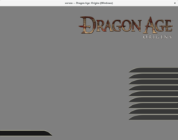 Dragon Age: Origins main menu (WIP)